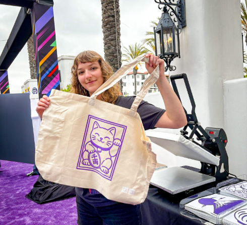 On-site tote bag activation